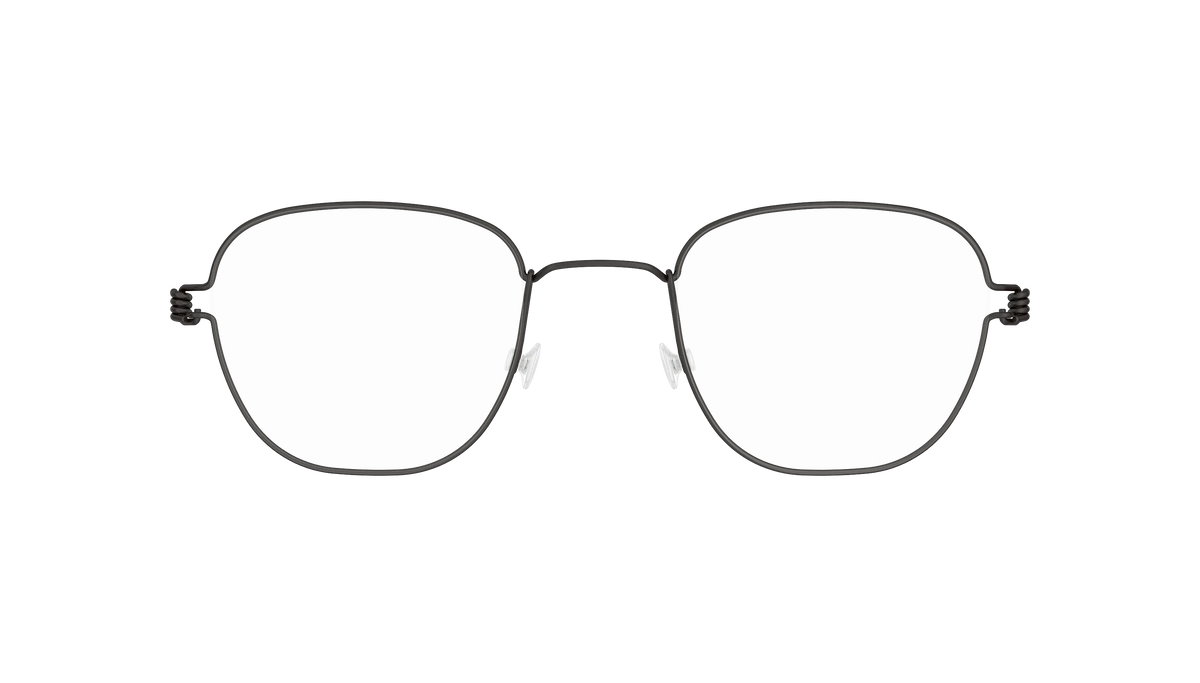 LINDBERG Air Titanium Rim Hjalmer — Black — titanium eyeglasses — front view — official product render