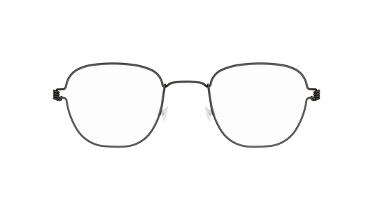 LINDBERG Air Titanium Rim Hjalmer — Black — titanium eyeglasses — front view — official product render