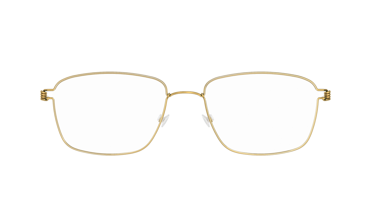LINDBERG Air Titanium Rim Nicholas — Gold — titanium eyeglasses — front view — official product render