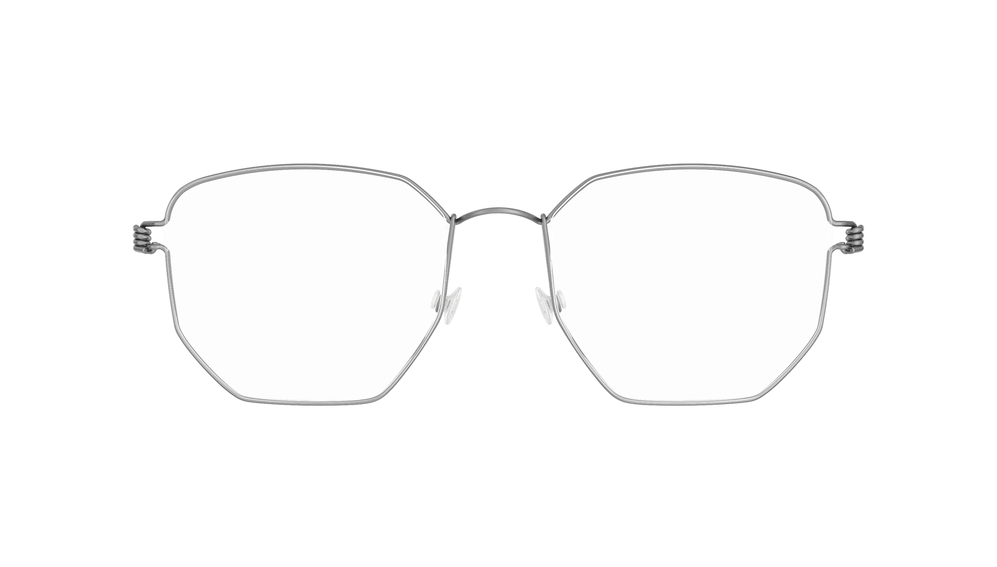 LINDBERG Air Titanium Rim Esben — Silver — titanium eyeglasses — front view — official product render
