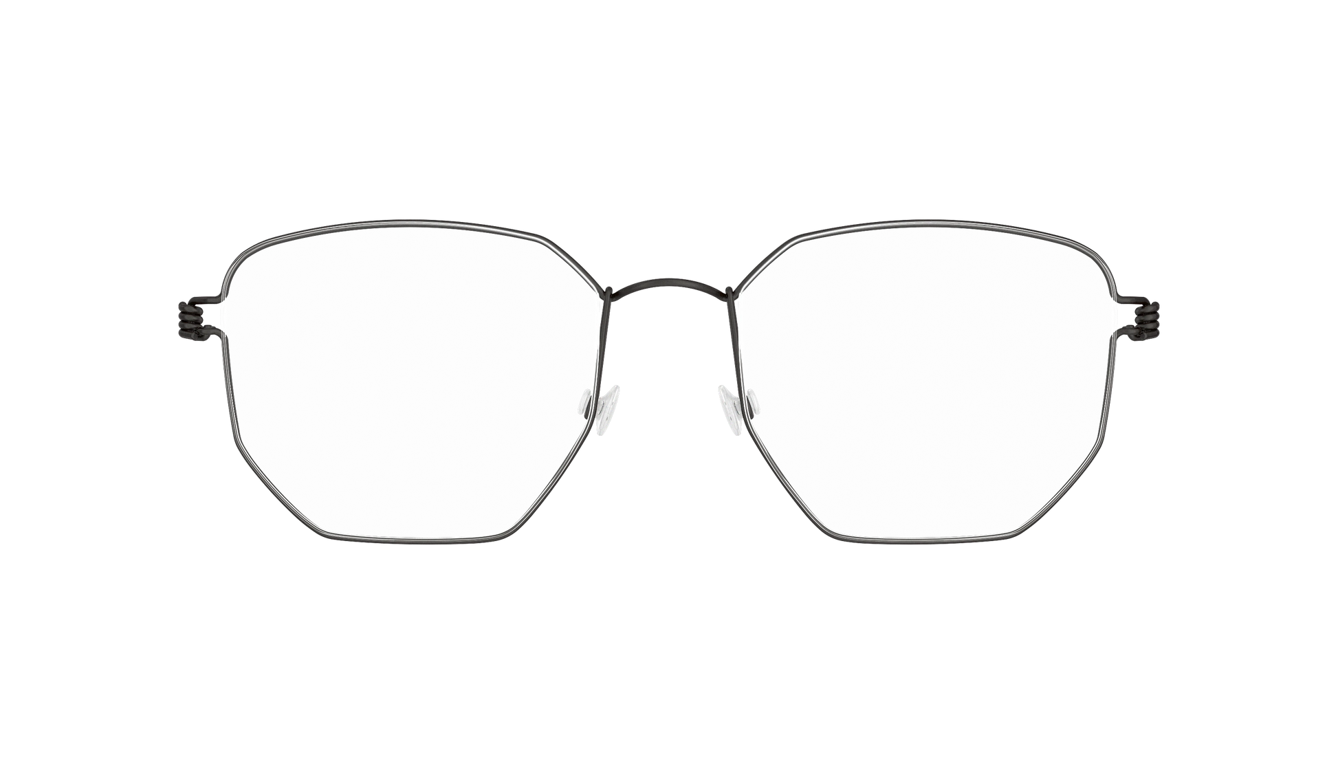 LINDBERG Air Titanium Rim Esben — Black — titanium eyeglasses — front view — official product render