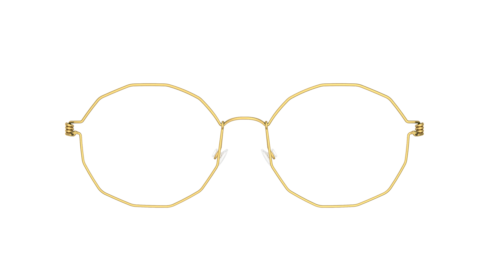 LINDBERG Air Titanium Rim Mette — Gold — titanium eyeglasses — front view — official product render