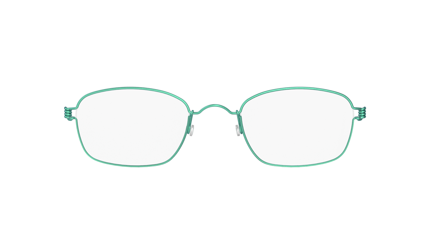 LINDBERG Air Titanium Rim Jules — Teal — titanium eyeglasses — front view — official product render