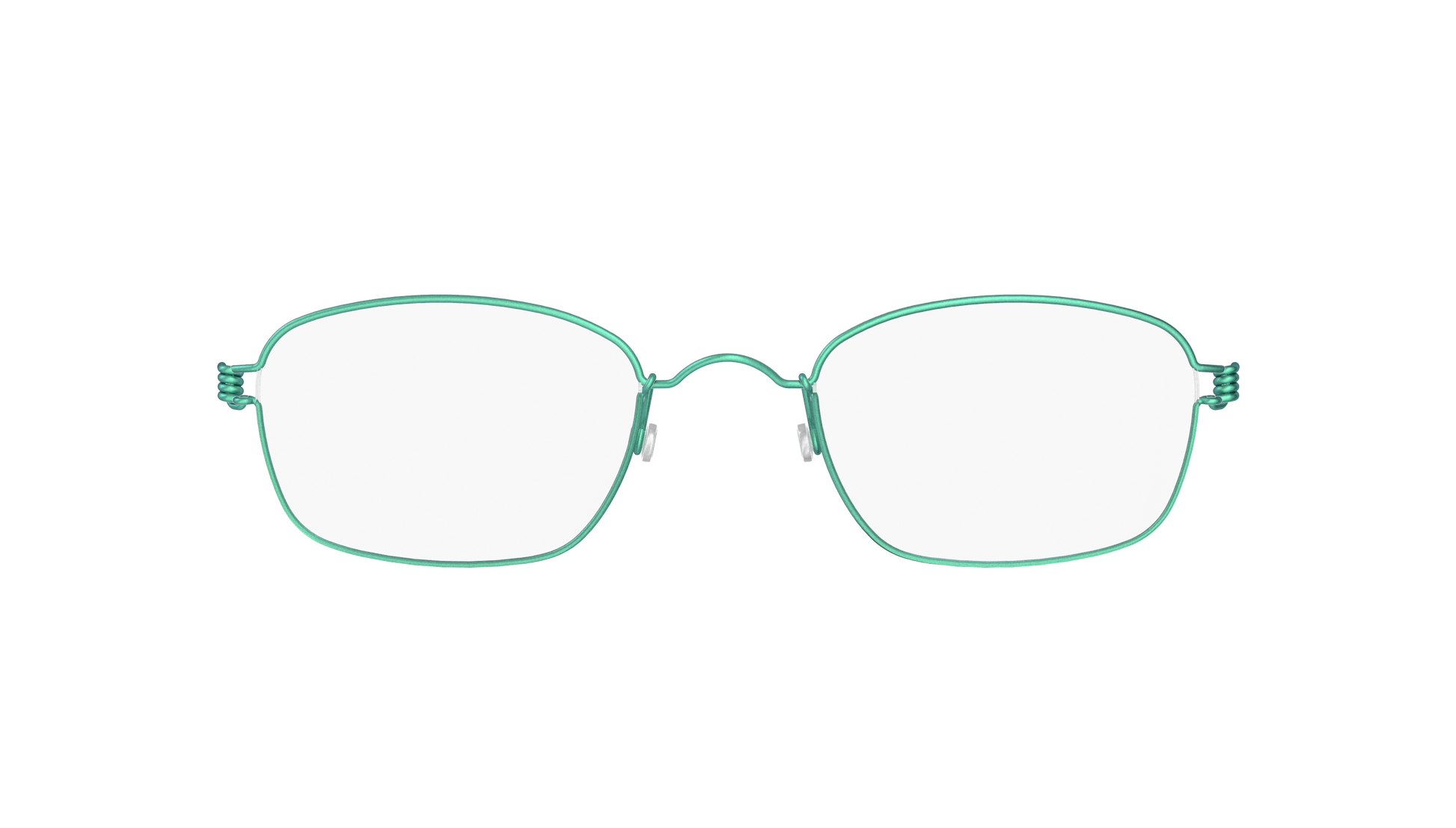 LINDBERG Air Titanium Rim Jules — Teal — titanium eyeglasses — front view — official product render