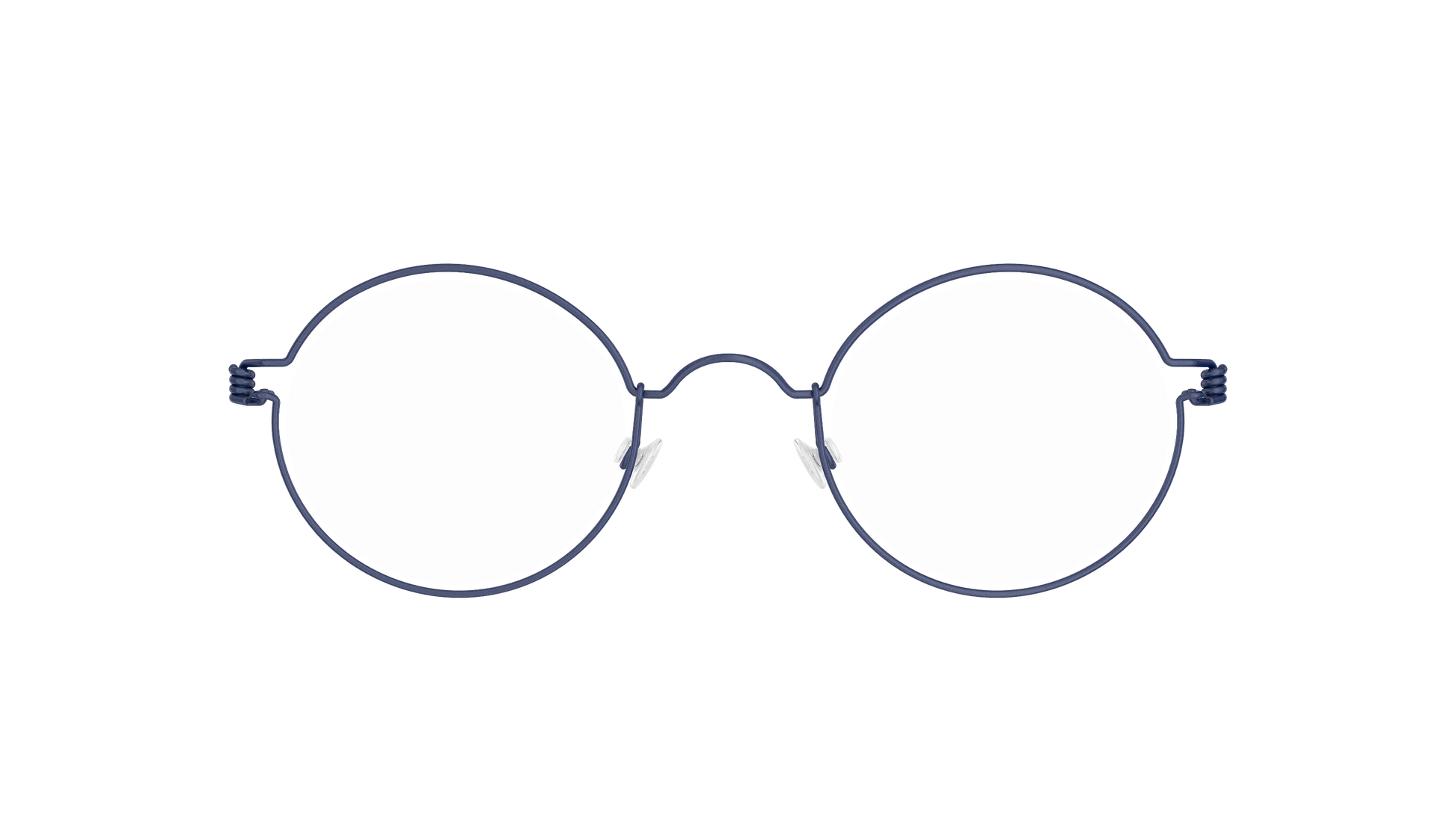 LINDBERG Air Titanium Rim Harley — Navy — titanium eyeglasses — front view — official product render
