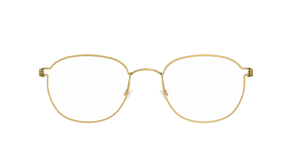 LINDBERG Air Titanium Rim Max — Gold — titanium eyeglasses — front view — official product render