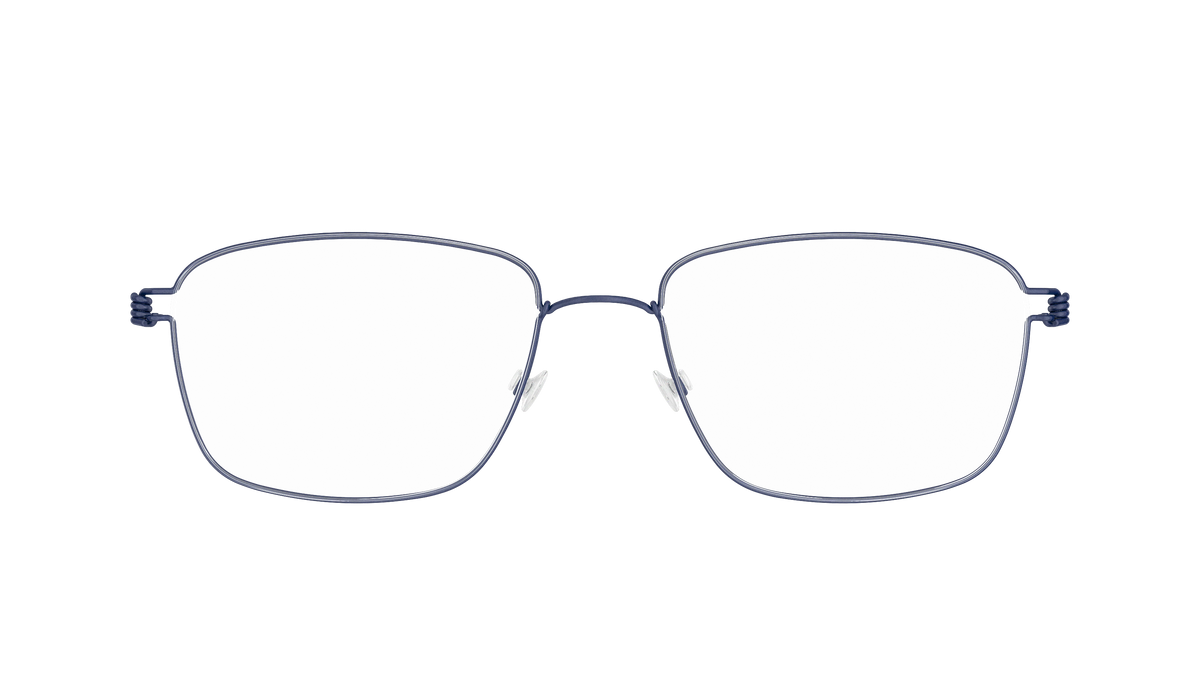LINDBERG Air Titanium Rim Nicholas — Navy — titanium eyeglasses — front view — official product render