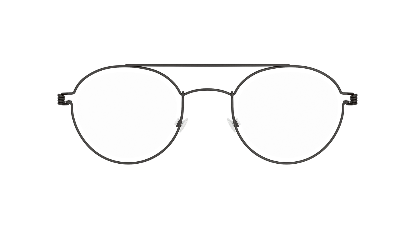 LINDBERG Air Titanium Rim Teitur — Black — titanium eyeglasses — front view — official product render