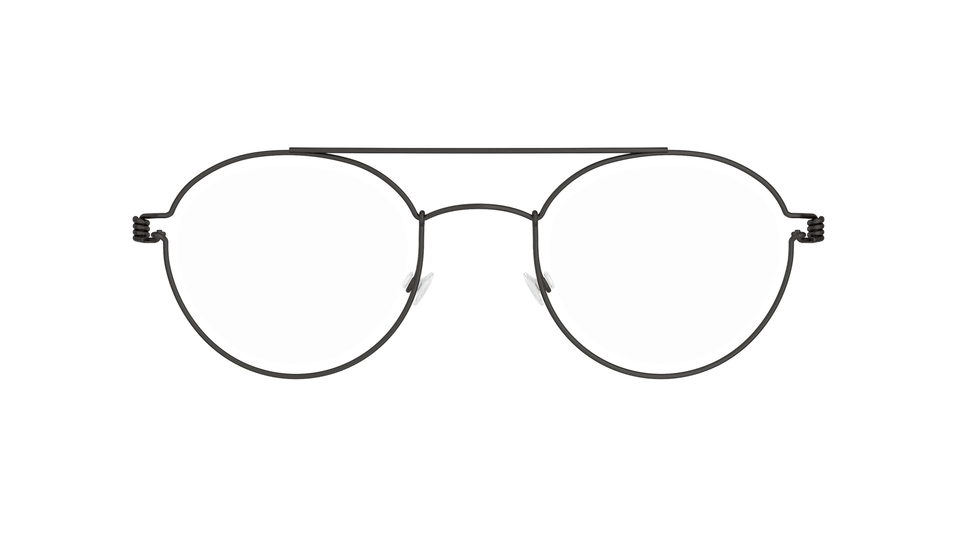 LINDBERG Air Titanium Rim Teitur — Black — titanium eyeglasses — front view — official product render