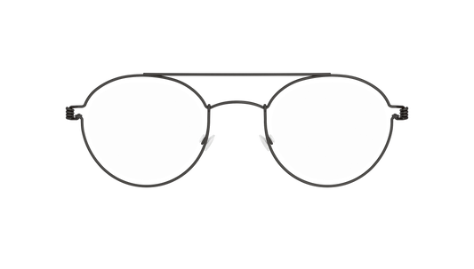 LINDBERG Air Titanium Rim Teitur — Black — titanium eyeglasses — front view — official product render
