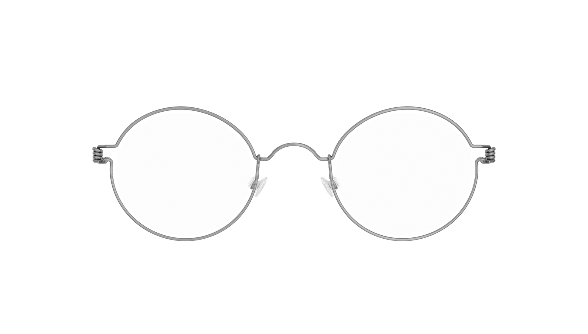 LINDBERG Air Titanium Rim Harley — Silver — titanium eyeglasses — front view — official product render