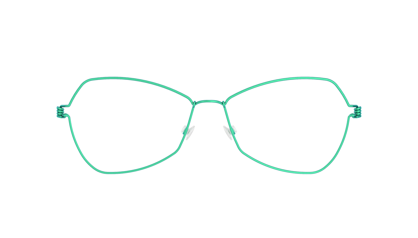 LINDBERG Air Titanium Rim Mathilde — Teal — titanium eyeglasses — front view — official product render