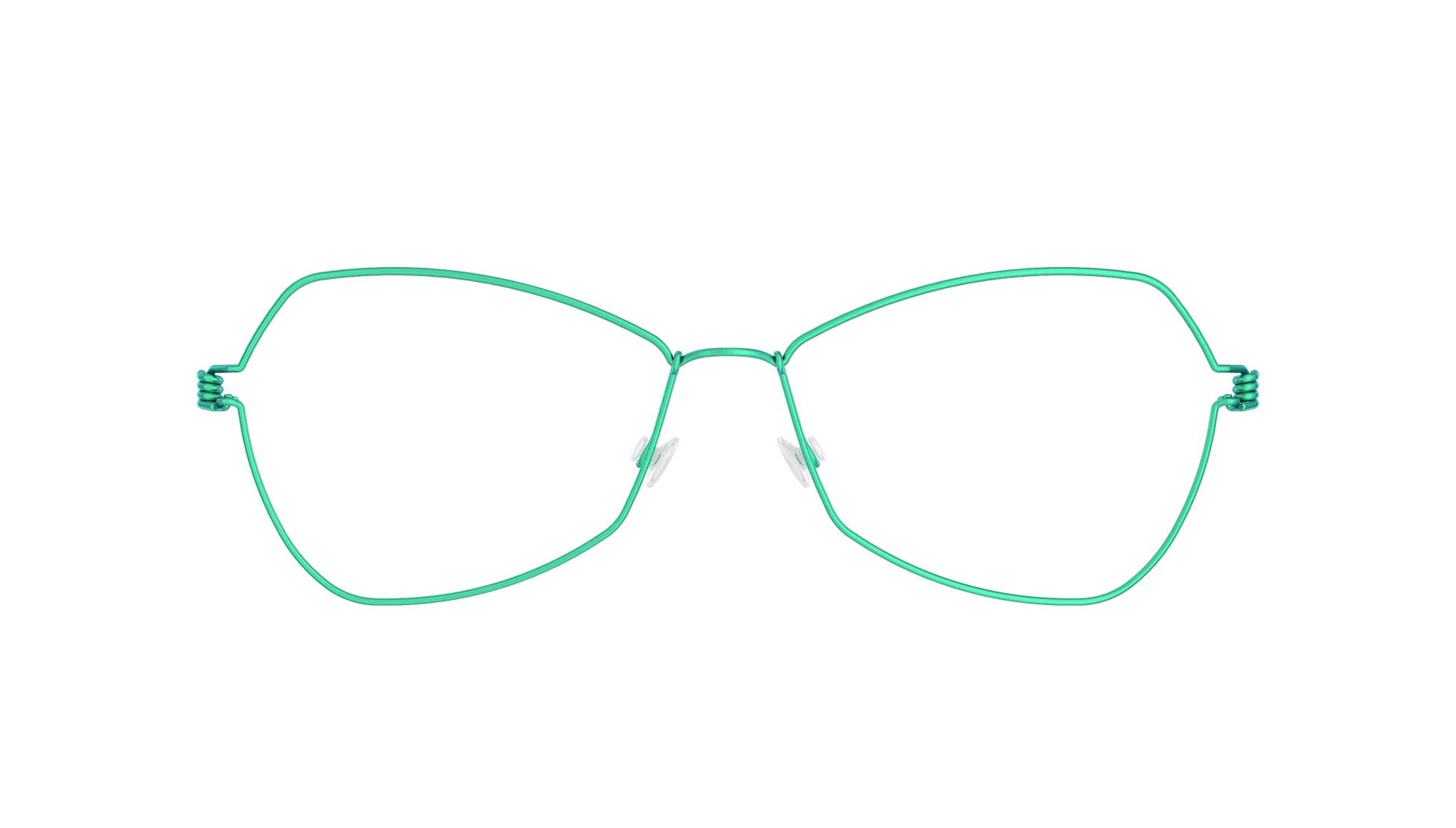 LINDBERG Air Titanium Rim Mathilde — Teal — titanium eyeglasses — front view — official product render