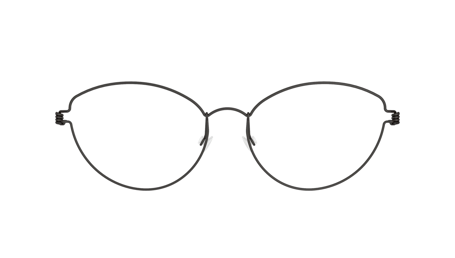 LINDBERG Air Titanium Rim Katrine — Black — titanium eyeglasses — front view — official product render