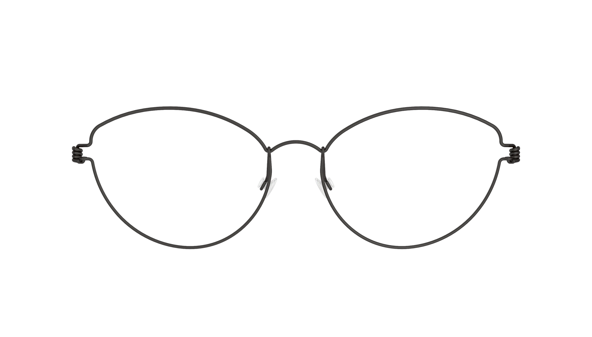 LINDBERG Air Titanium Rim Katrine — Black — titanium eyeglasses — front view — official product render