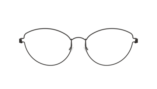 LINDBERG Air Titanium Rim Katrine — Black — titanium eyeglasses — front view — official product render