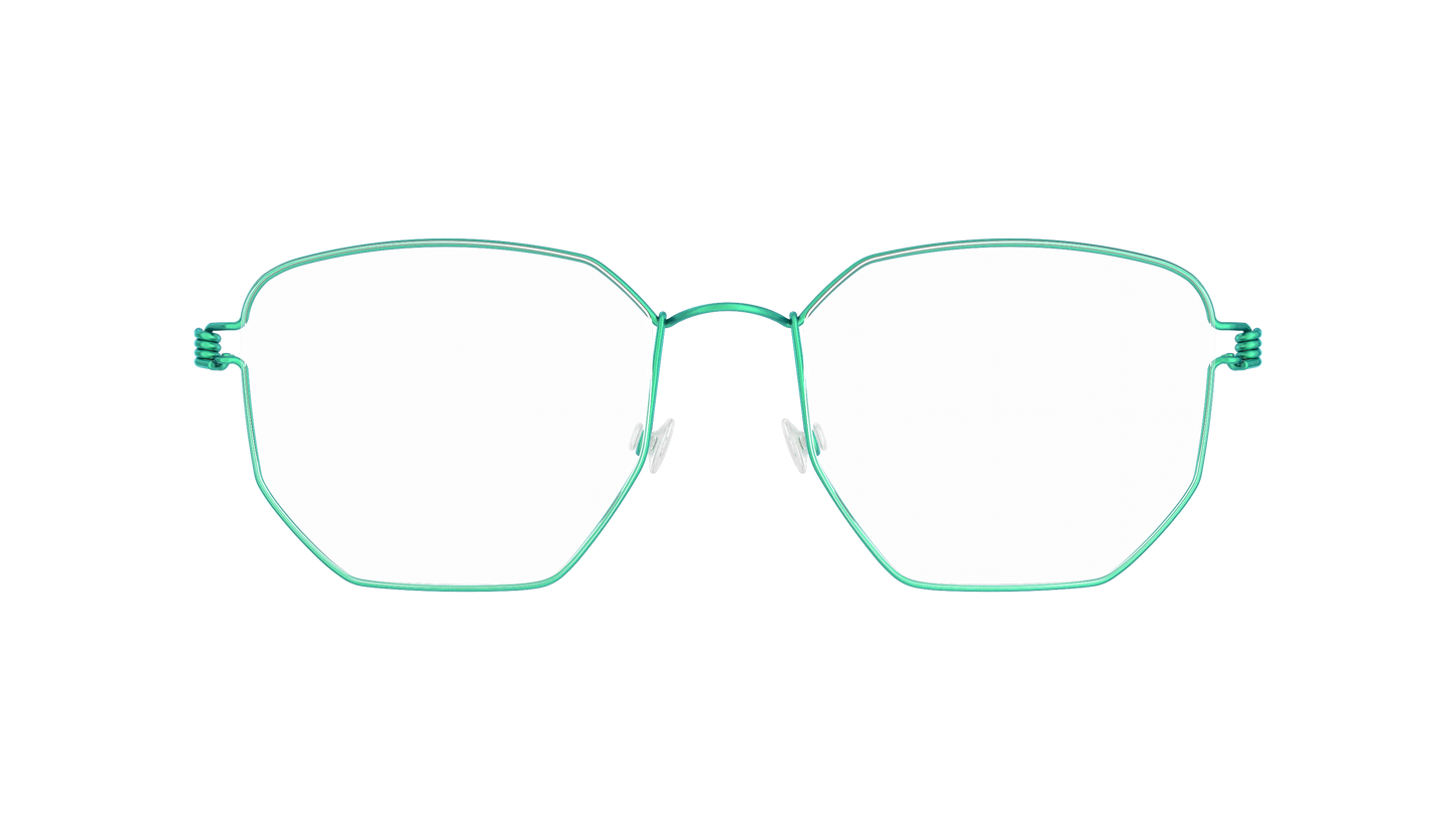 LINDBERG Air Titanium Rim Esben — Teal — titanium eyeglasses — front view — official product render