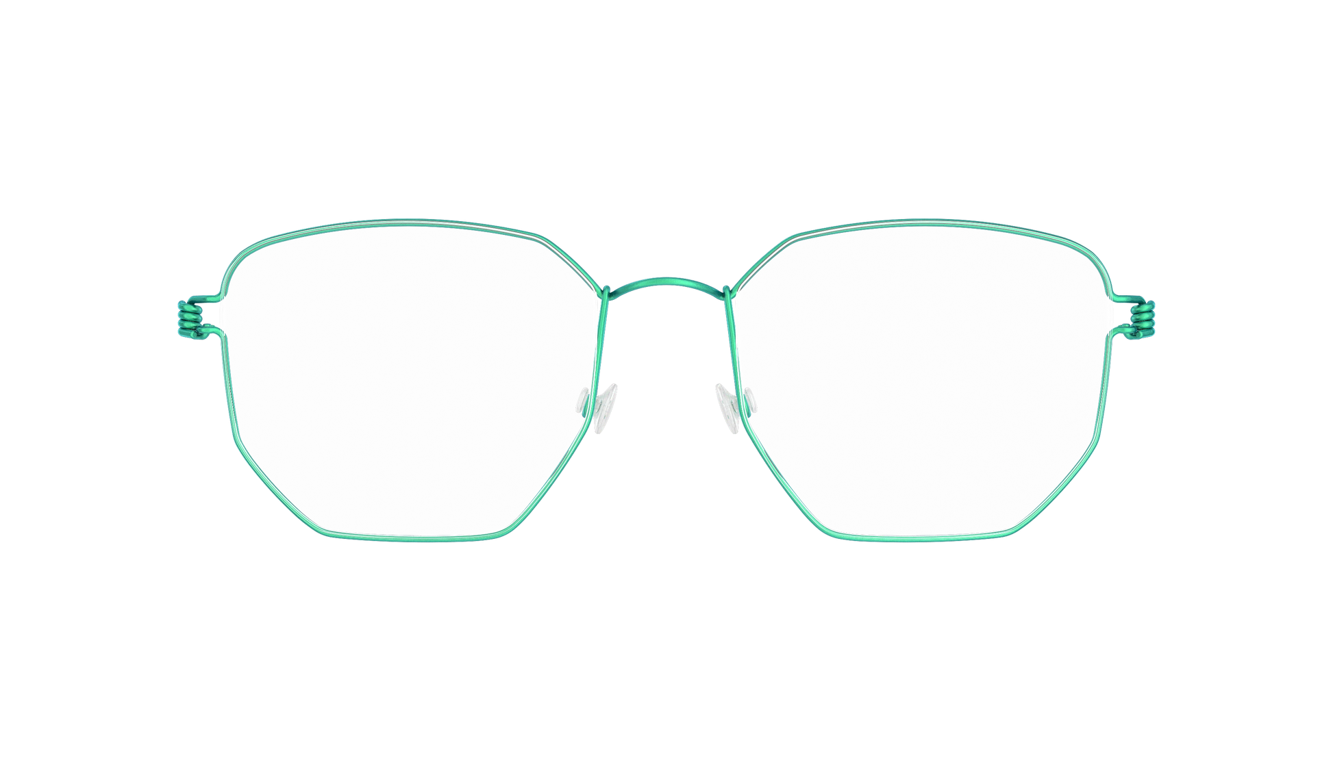 LINDBERG Air Titanium Rim Esben — Teal — titanium eyeglasses — front view — official product render