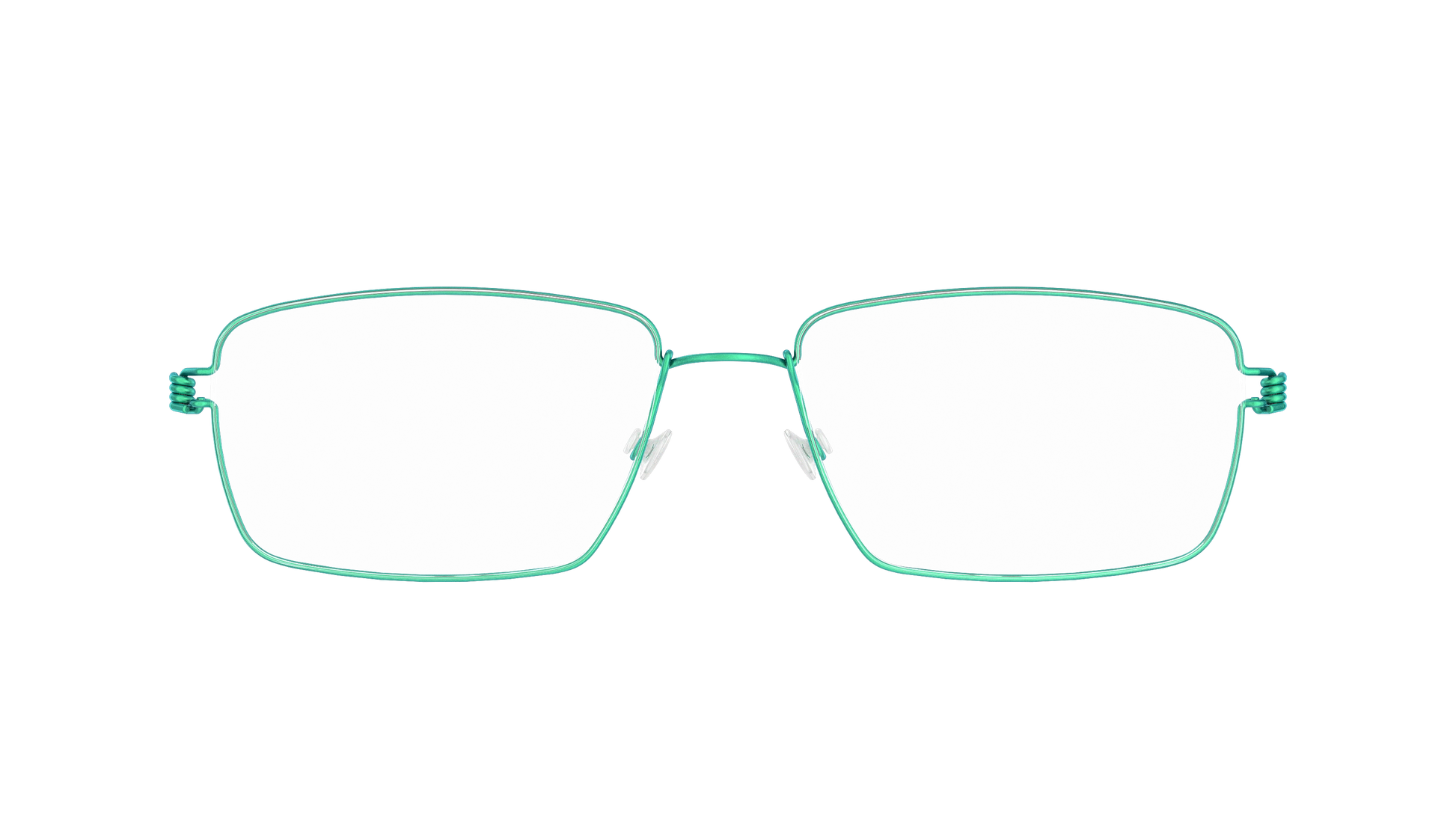 LINDBERG Air Titanium Rim Tim — Teal — titanium eyeglasses — front view — official product render