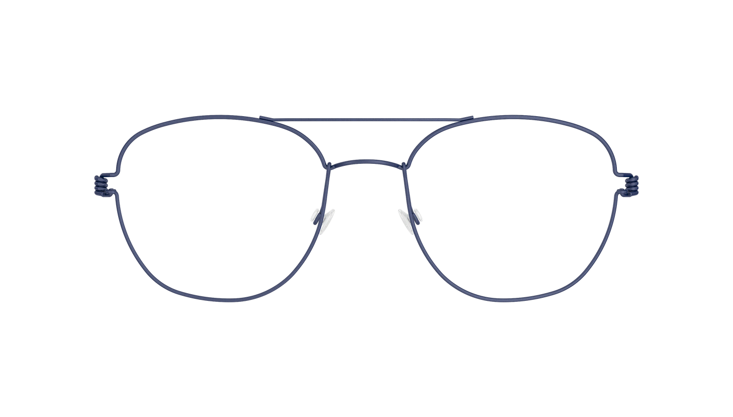 LINDBERG Air Titanium Rim William — Navy — titanium eyeglasses — front view — official product render
