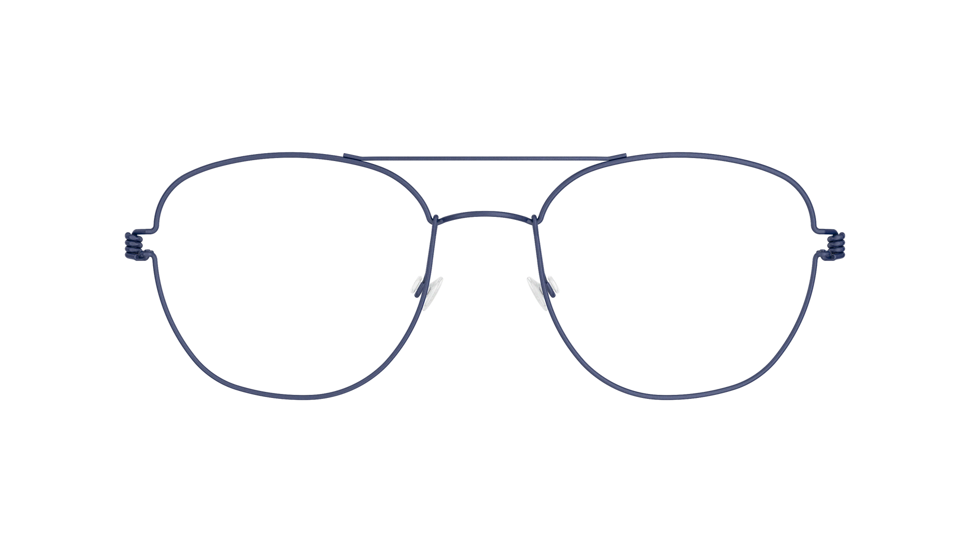 LINDBERG Air Titanium Rim William — Navy — titanium eyeglasses — front view — official product render