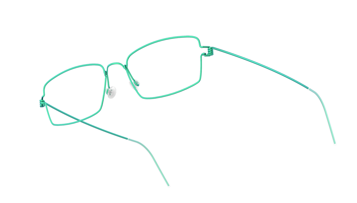 LINDBERG Air Titanium Rim Flemming — Teal — titanium eyeglasses — angled three-quarter view — official product render