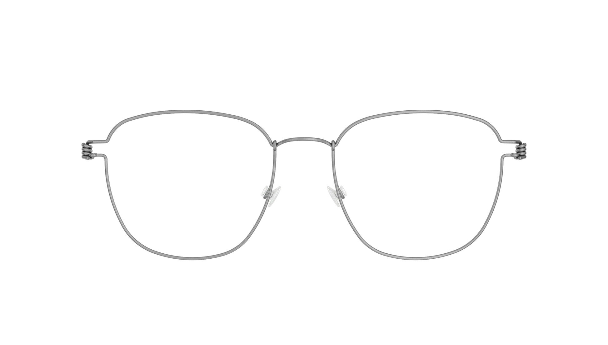 LINDBERG Air Titanium Rim Simon — Silver — titanium eyeglasses — front view — official product render