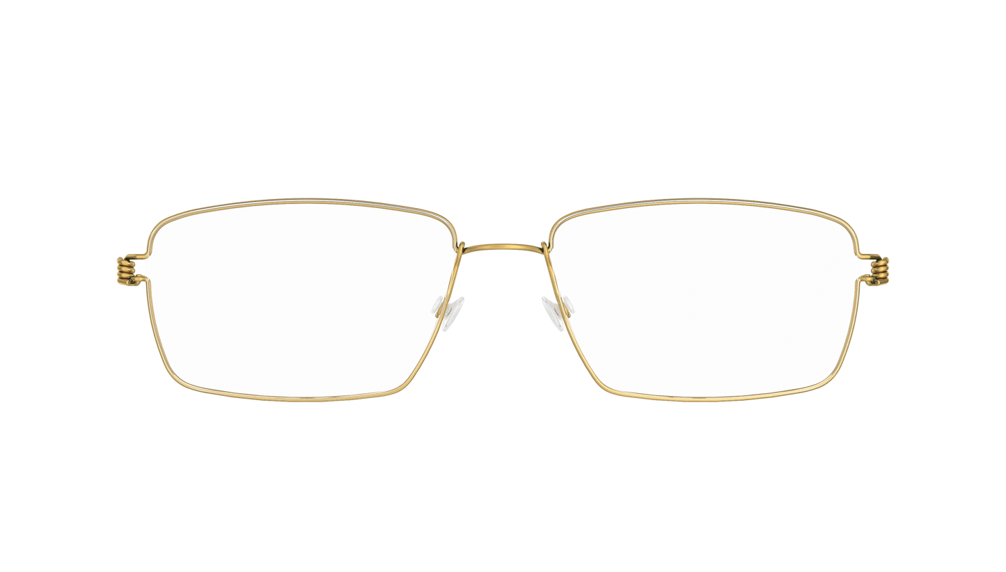LINDBERG Air Titanium Rim Tim — Gold — titanium eyeglasses — front view — official product render