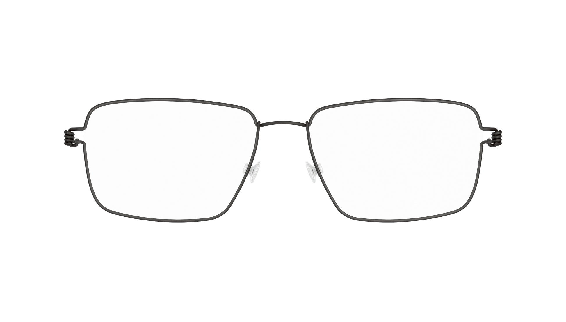 LINDBERG Air Titanium Rim Aaron — Black — titanium eyeglasses — front view — official product render
