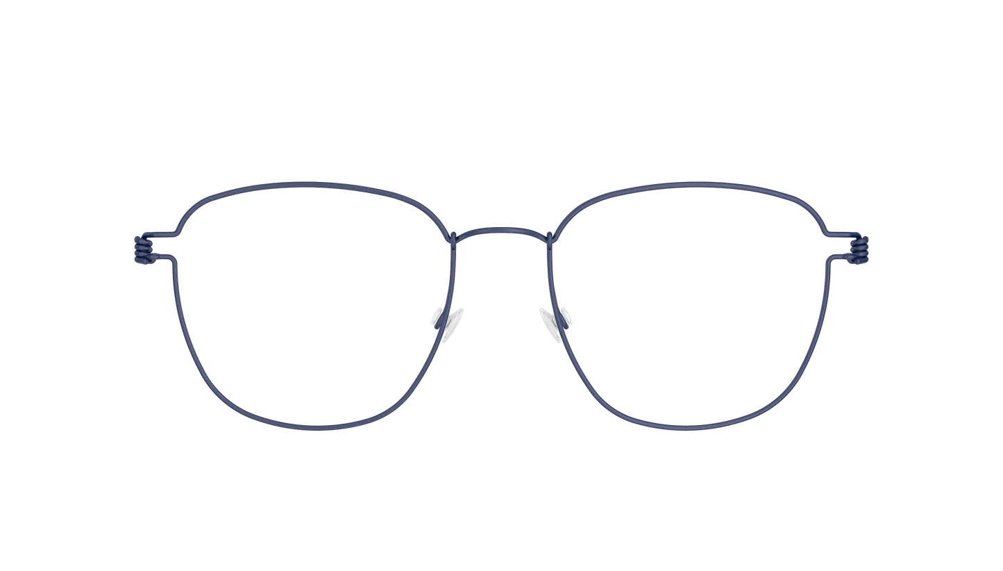 LINDBERG Air Titanium Rim Simon — Navy — titanium eyeglasses — front view — official product render