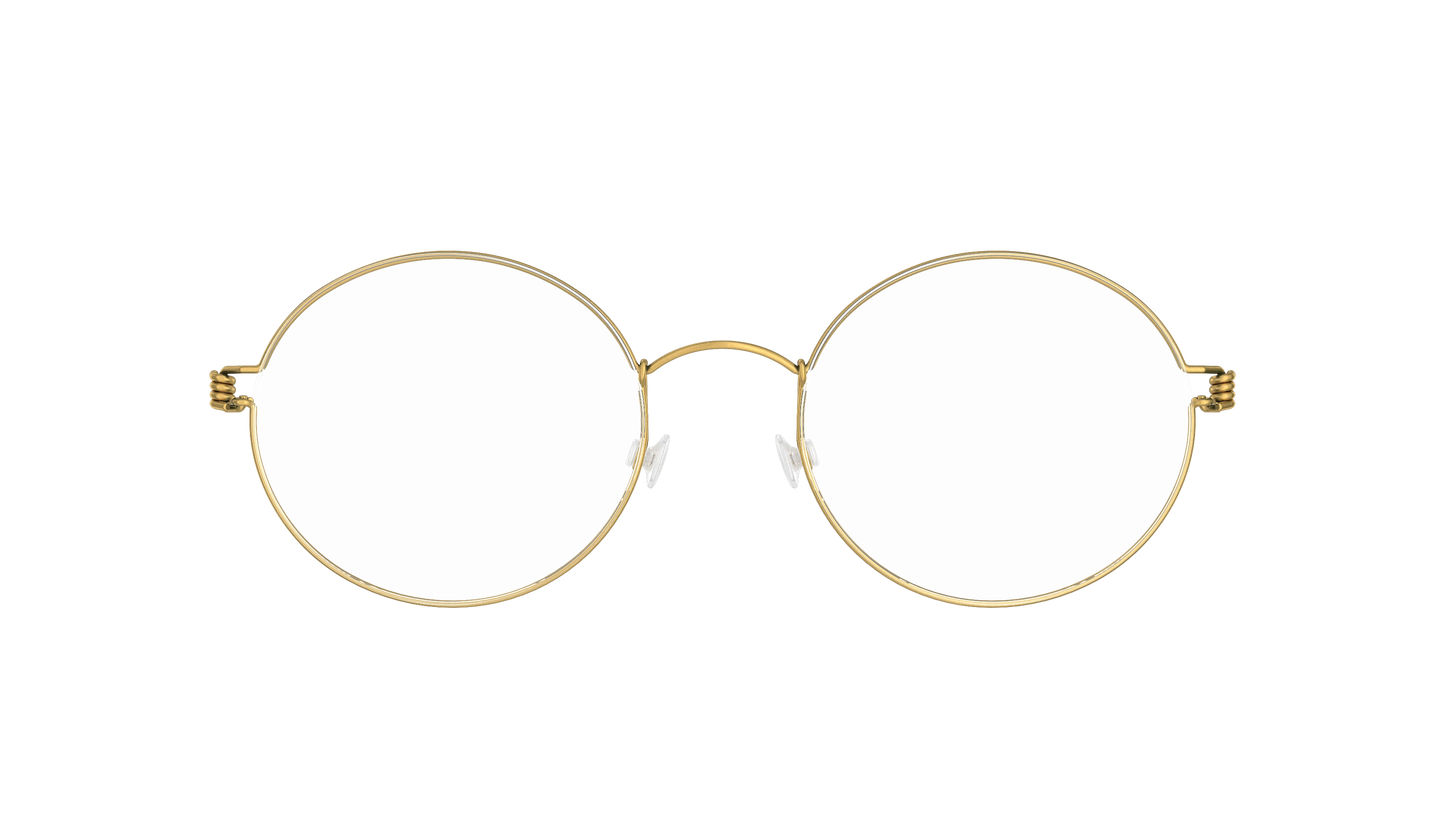 LINDBERG Air Titanium Rim Dakota — Gold — titanium eyeglasses — front view — official product render