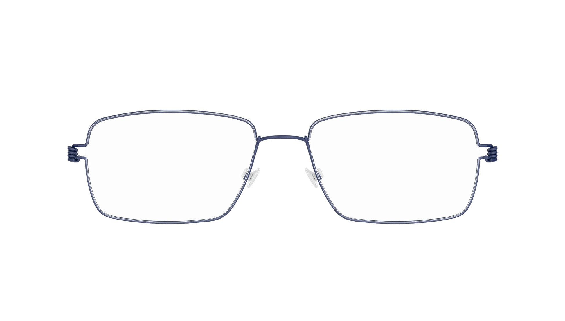 LINDBERG Air Titanium Rim Nikolaj — Navy — titanium eyeglasses — front view — official product render