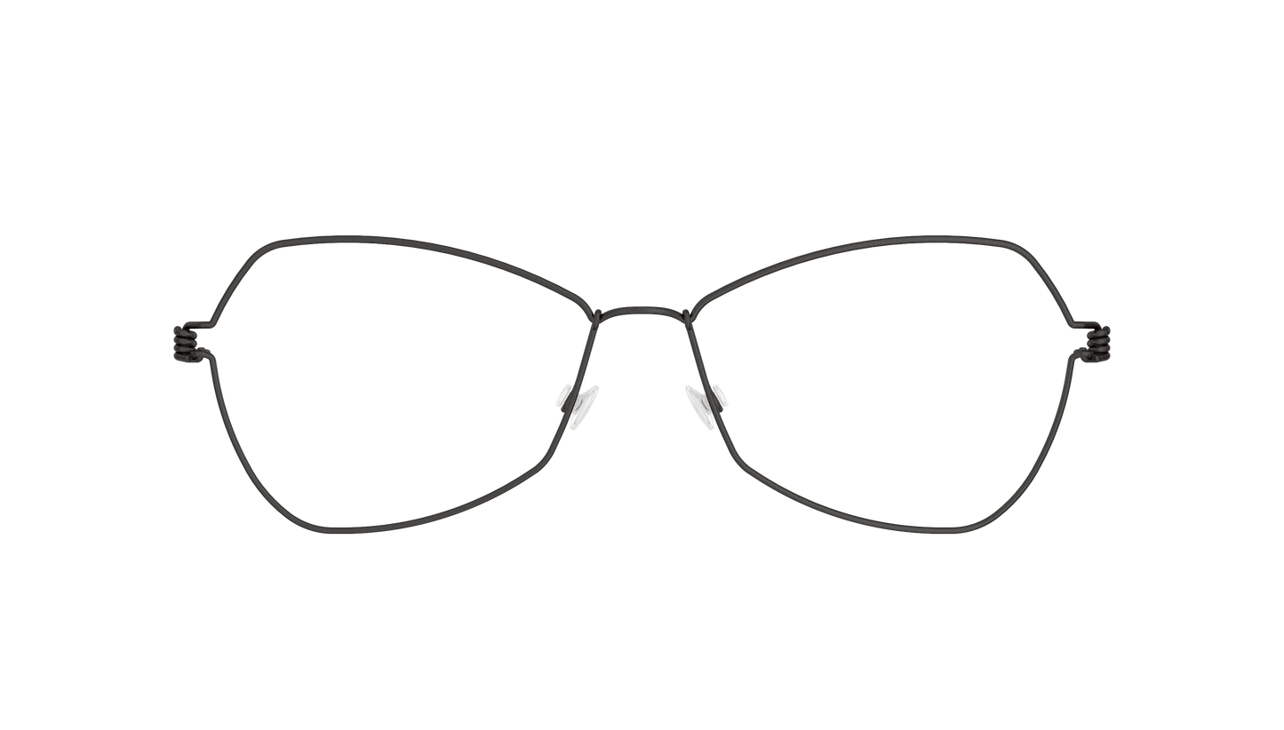 LINDBERG Air Titanium Rim Mathilde — Black — titanium eyeglasses — front view — official product render