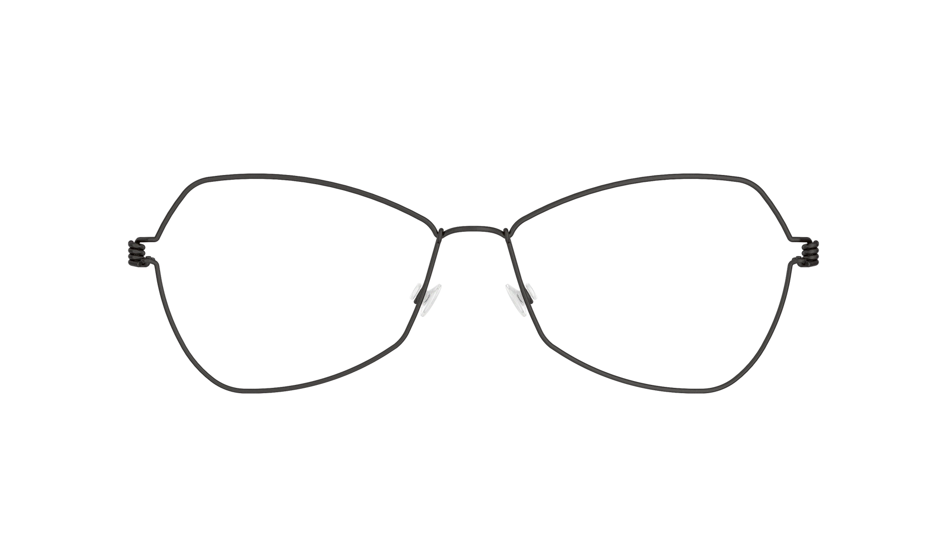 LINDBERG Air Titanium Rim Mathilde — Black — titanium eyeglasses — front view — official product render