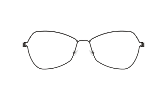 LINDBERG Air Titanium Rim Mathilde — Black — titanium eyeglasses — front view — official product render