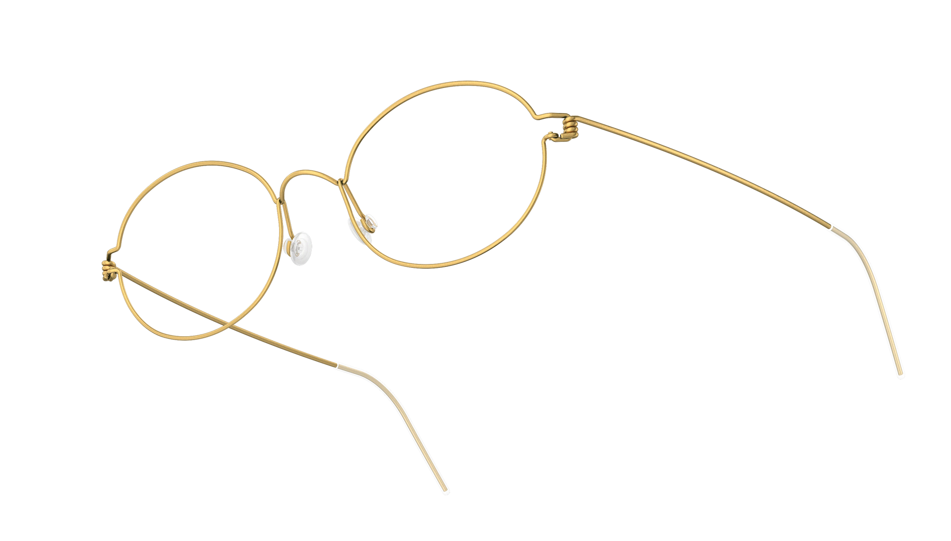 LINDBERG Air Titanium Rim Jaime — Gold — titanium eyeglasses — angled three-quarter view — official product render