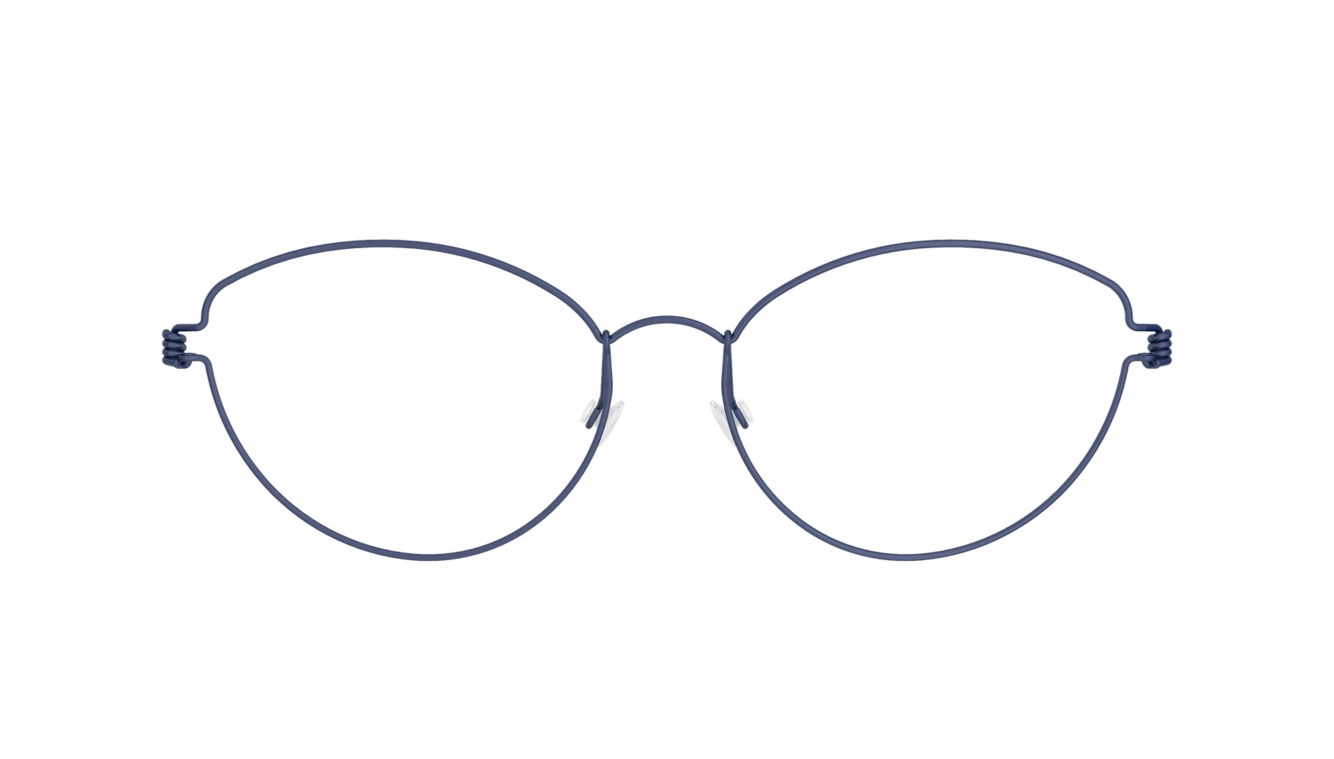 LINDBERG Air Titanium Rim Katrine — Navy — titanium eyeglasses — front view — official product render