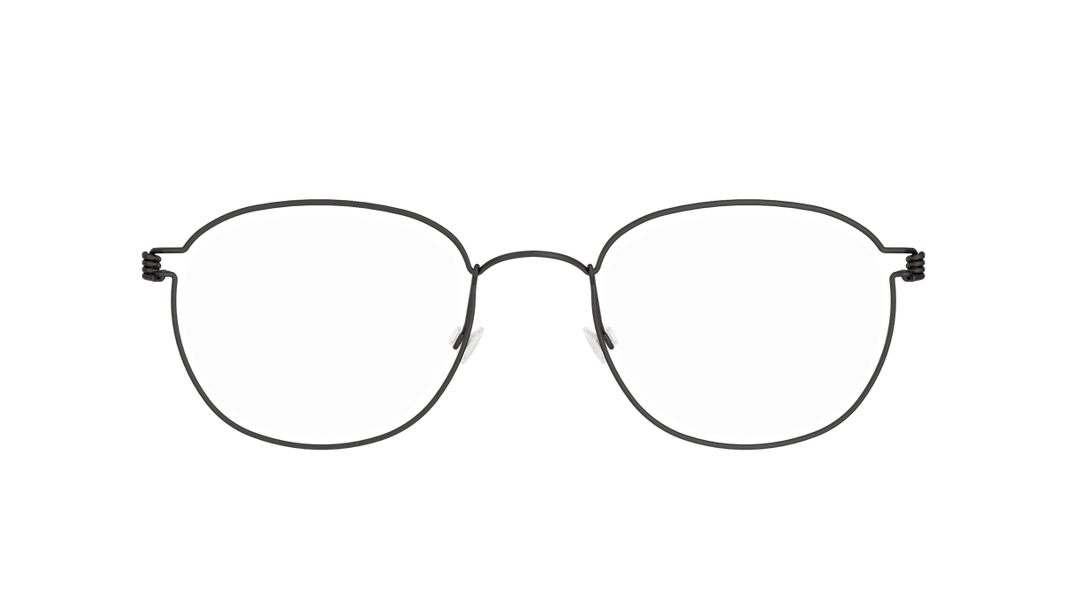 LINDBERG Air Titanium Rim Max — Black — titanium eyeglasses — front view — official product render