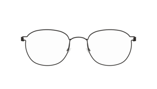 LINDBERG Air Titanium Rim Max — Black — titanium eyeglasses — front view — official product render