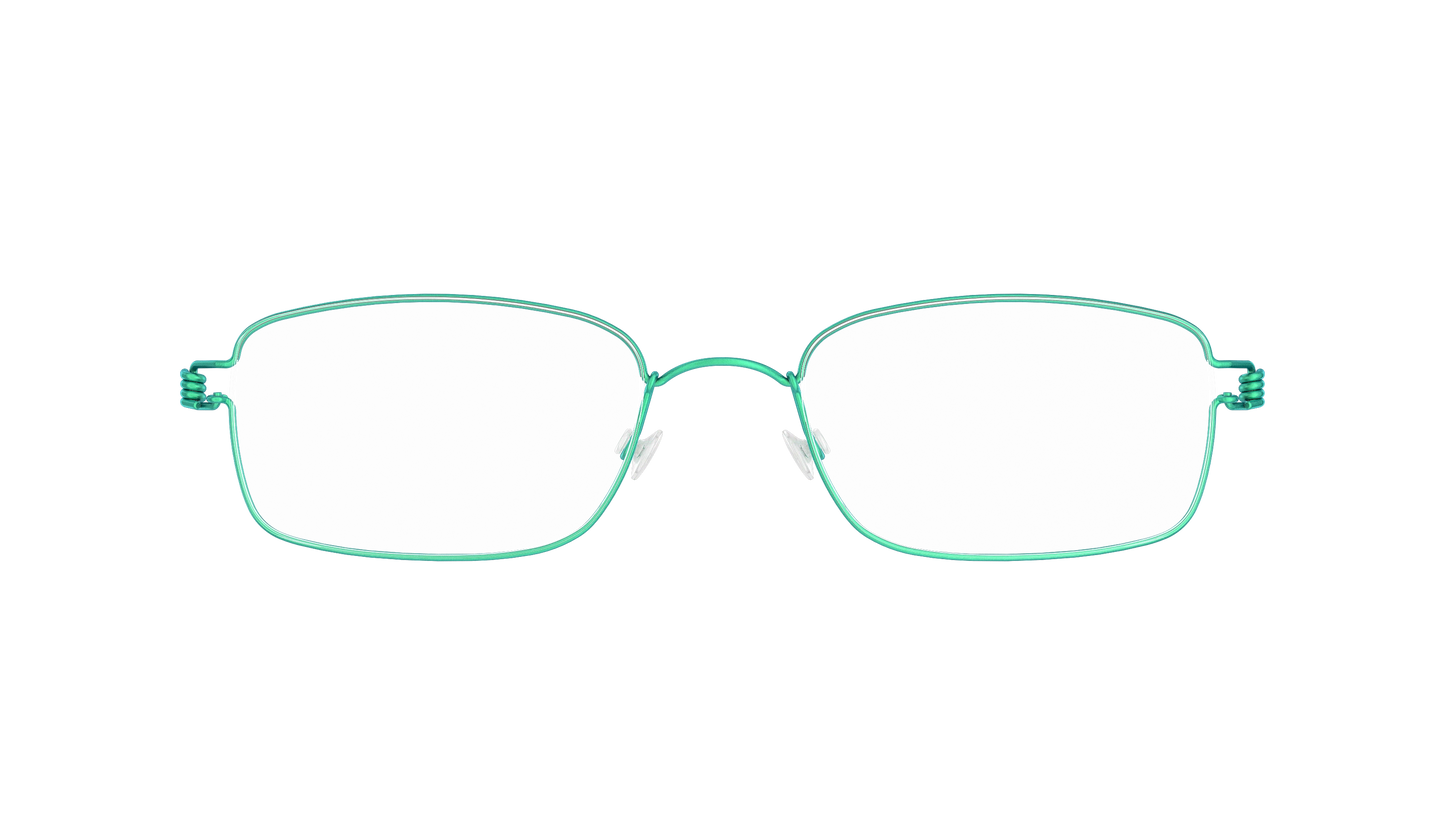 LINDBERG Air Titanium Rim Alvis — Teal — titanium eyeglasses — front view — official product render