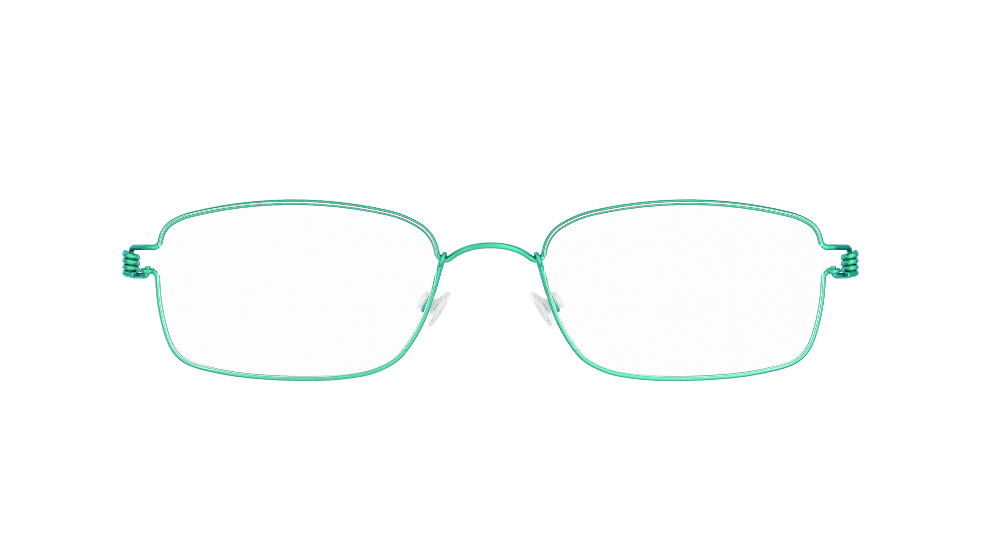 LINDBERG Air Titanium Rim Alvis — Teal — titanium eyeglasses — front view — official product render