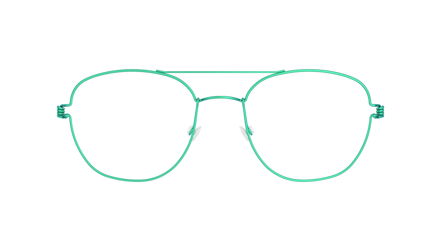 LINDBERG Air Titanium Rim William — Teal — titanium eyeglasses — front view — official product render