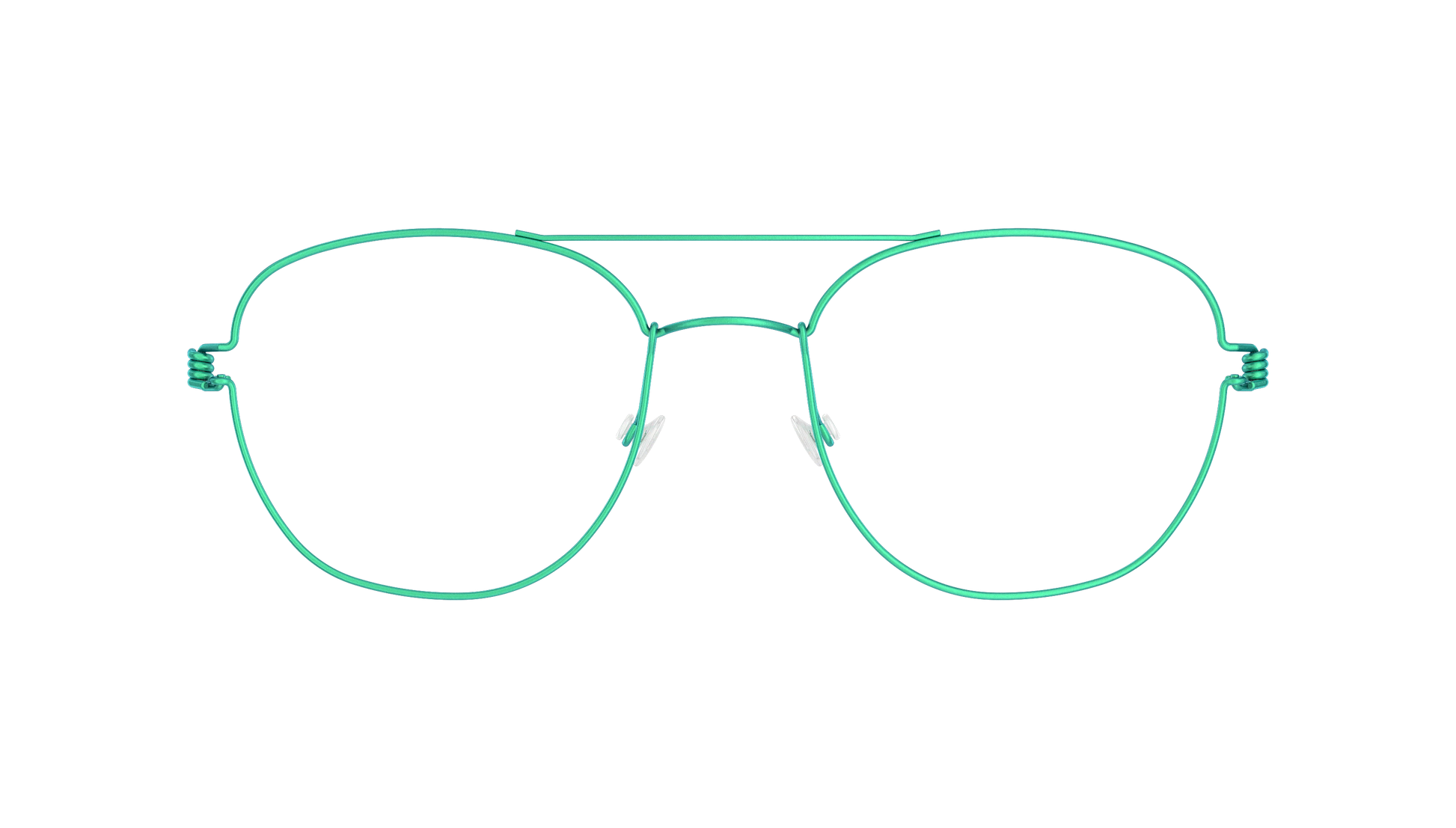 LINDBERG Air Titanium Rim William — Teal — titanium eyeglasses — front view — official product render