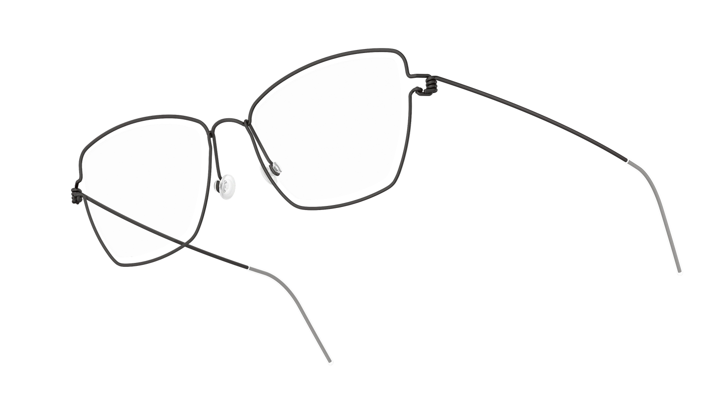 LINDBERG Air Titanium Rim Karla — Black — titanium eyeglasses — angled three-quarter view — official product render