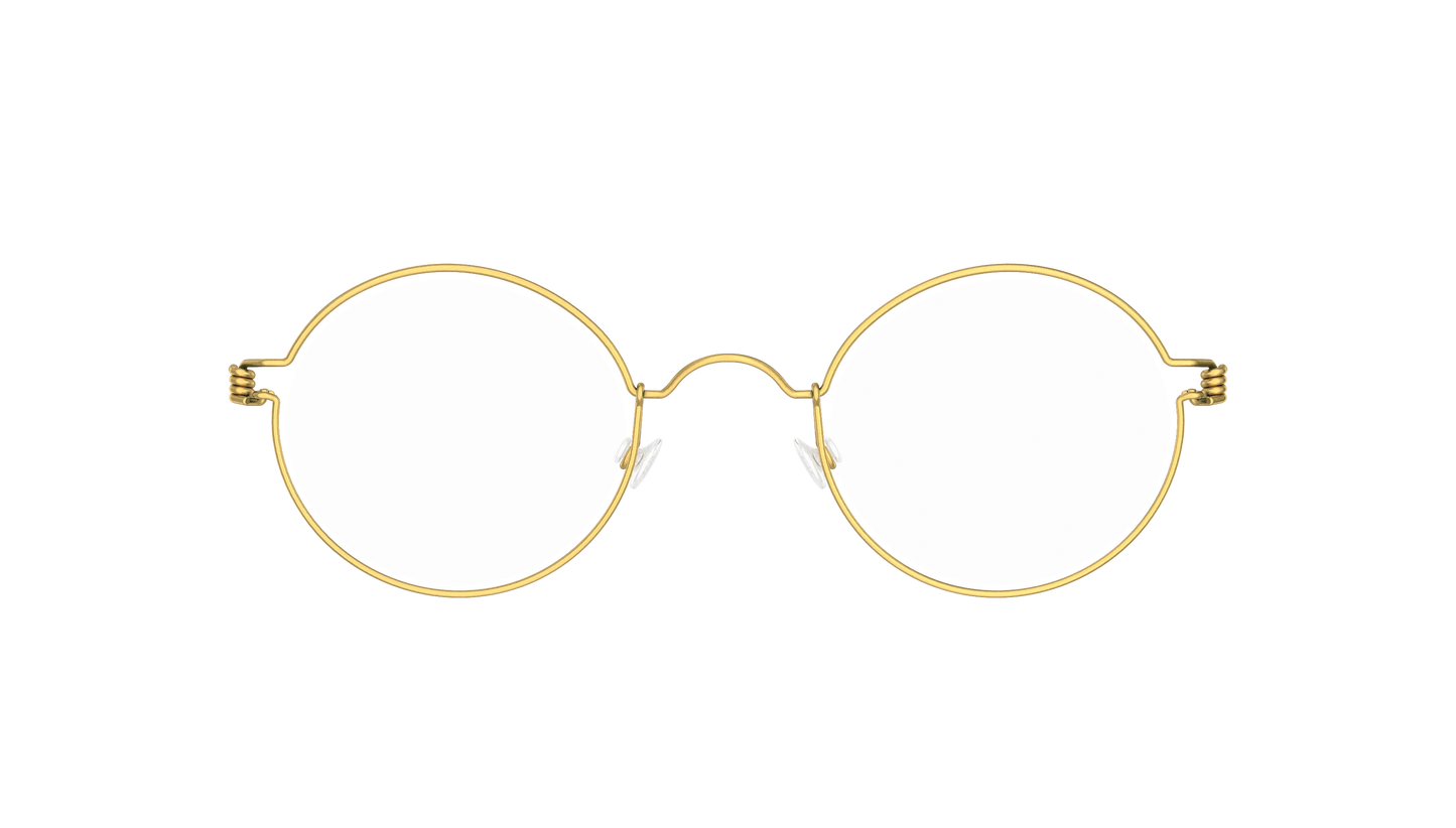 LINDBERG Air Titanium Rim Harley — Gold — titanium eyeglasses — front view — official product render