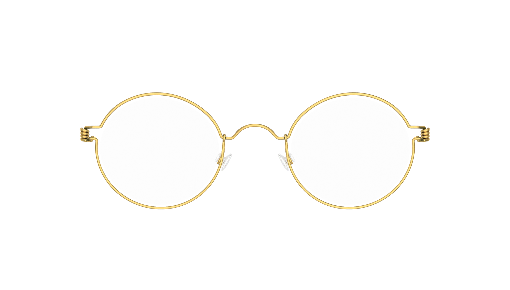LINDBERG Air Titanium Rim Harley — Gold — titanium eyeglasses — front view — official product render