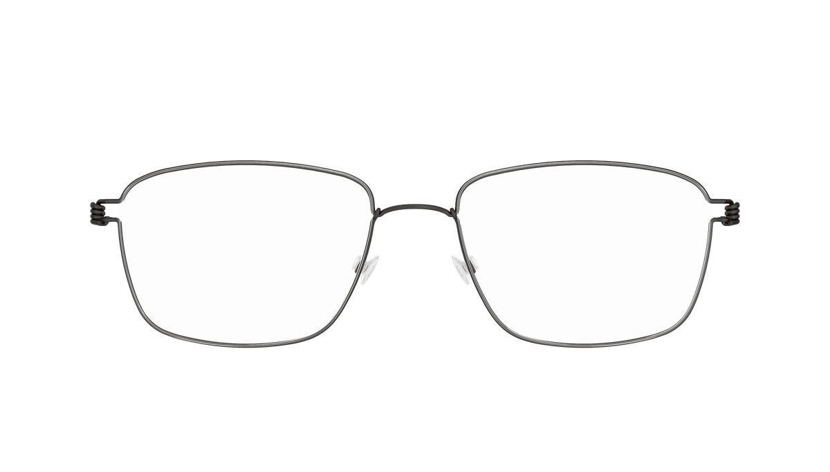 LINDBERG Air Titanium Rim Nicholas — Black — titanium eyeglasses — front view — official product render