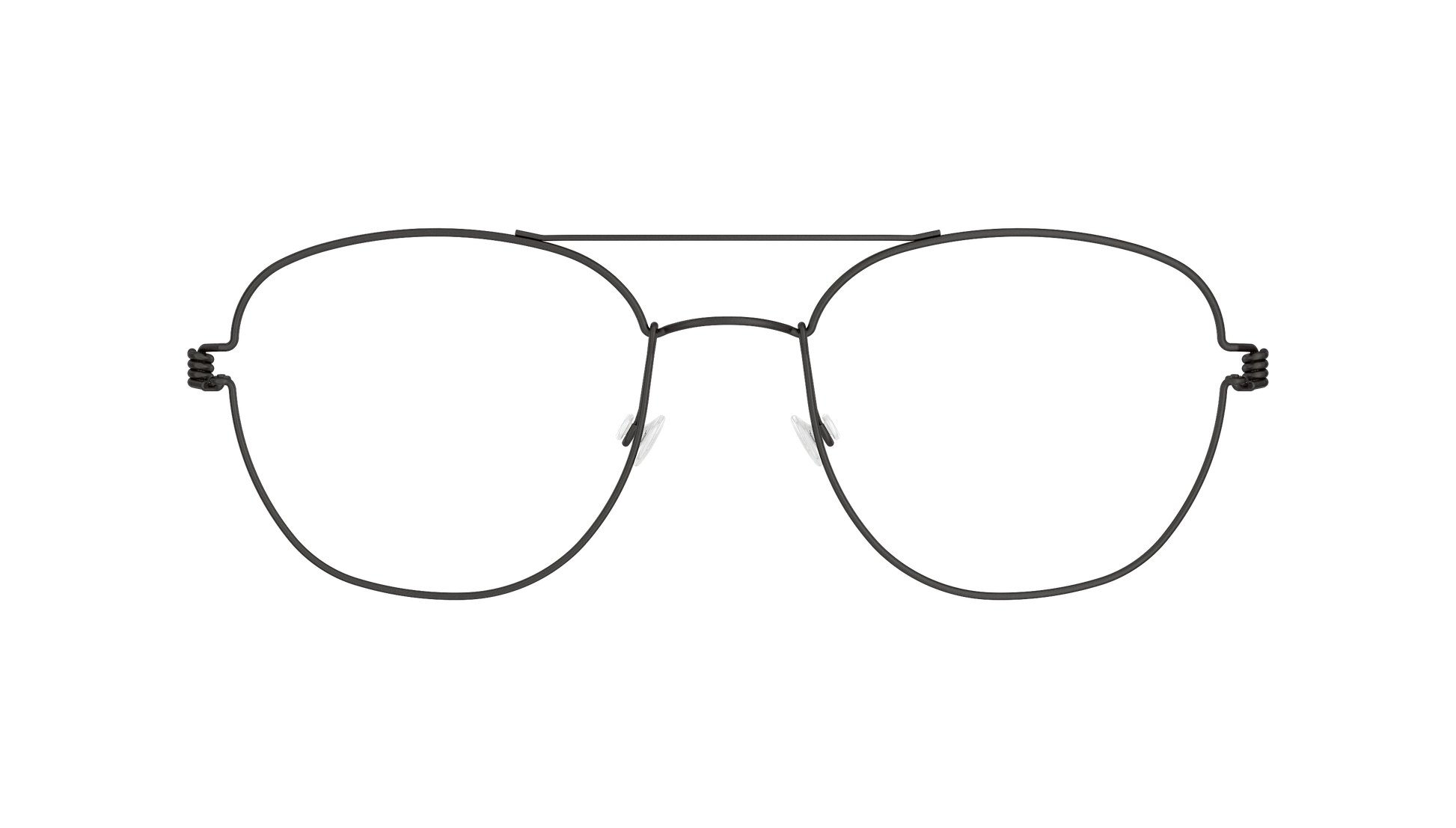 LINDBERG Air Titanium Rim William — Black — titanium eyeglasses — front view — official product render