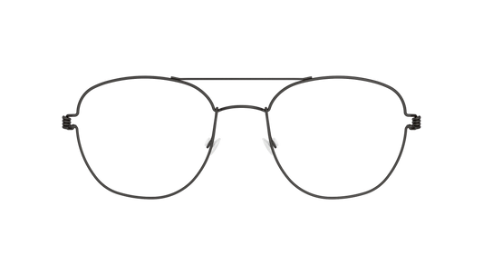 LINDBERG Air Titanium Rim William — Black — titanium eyeglasses — front view — official product render