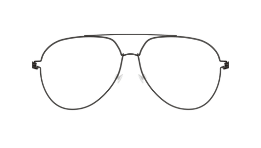 LINDBERG Air Titanium Rim Storm — Black — titanium eyeglasses — front view — official product render